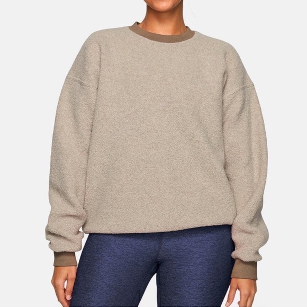 Outdoor Voices Megafleece Sweatshirt Crewneck Brown Tan Color Size XS Women’s